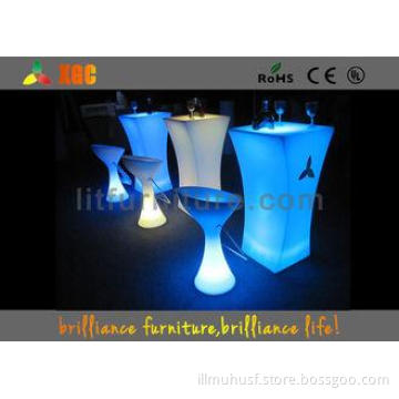 Durable LED Bar Tables Built-in Rechargeable Battery & RGB
